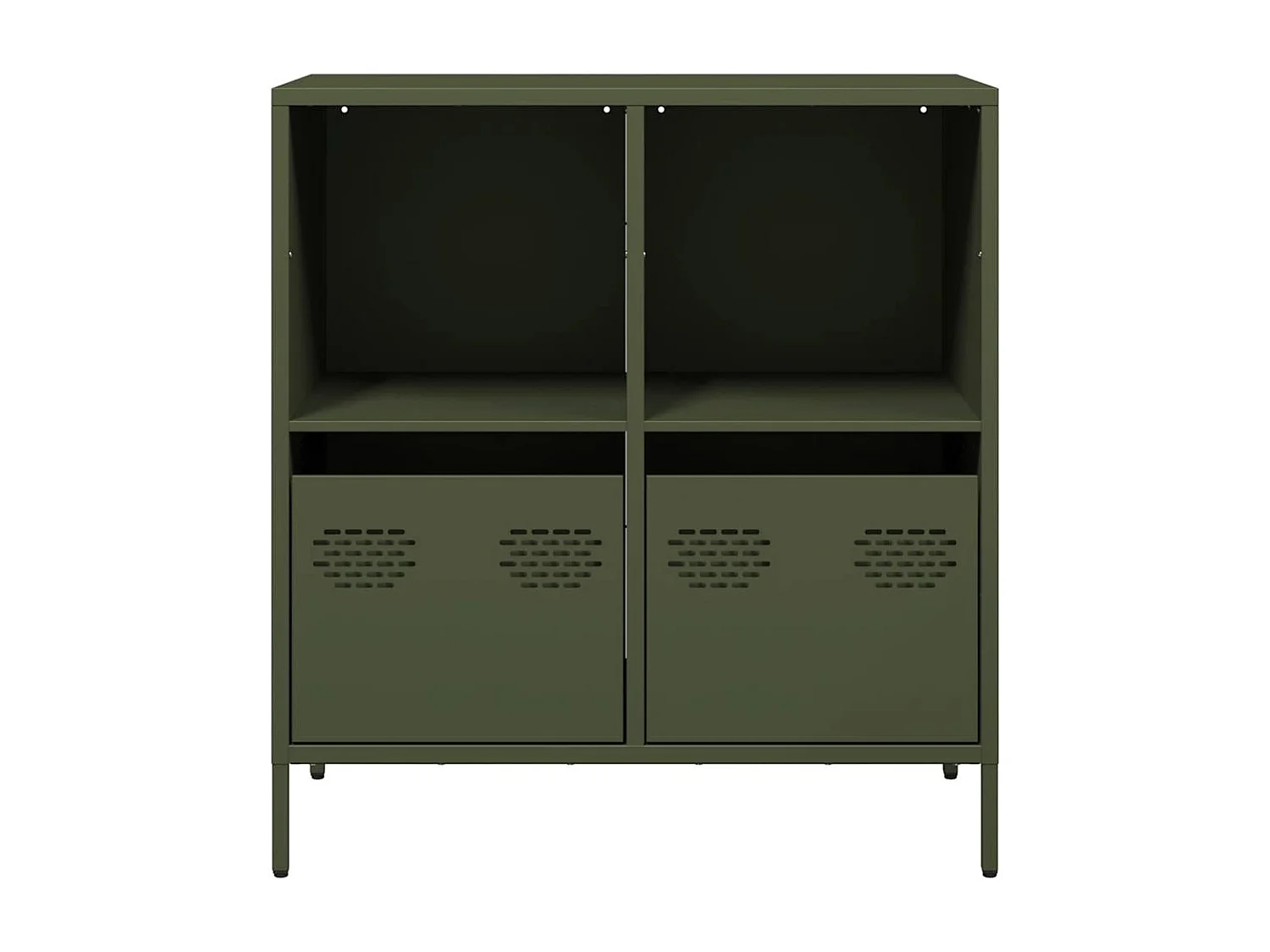 Buffet vert olive 68x39x73,5 cm acier laminé à froid