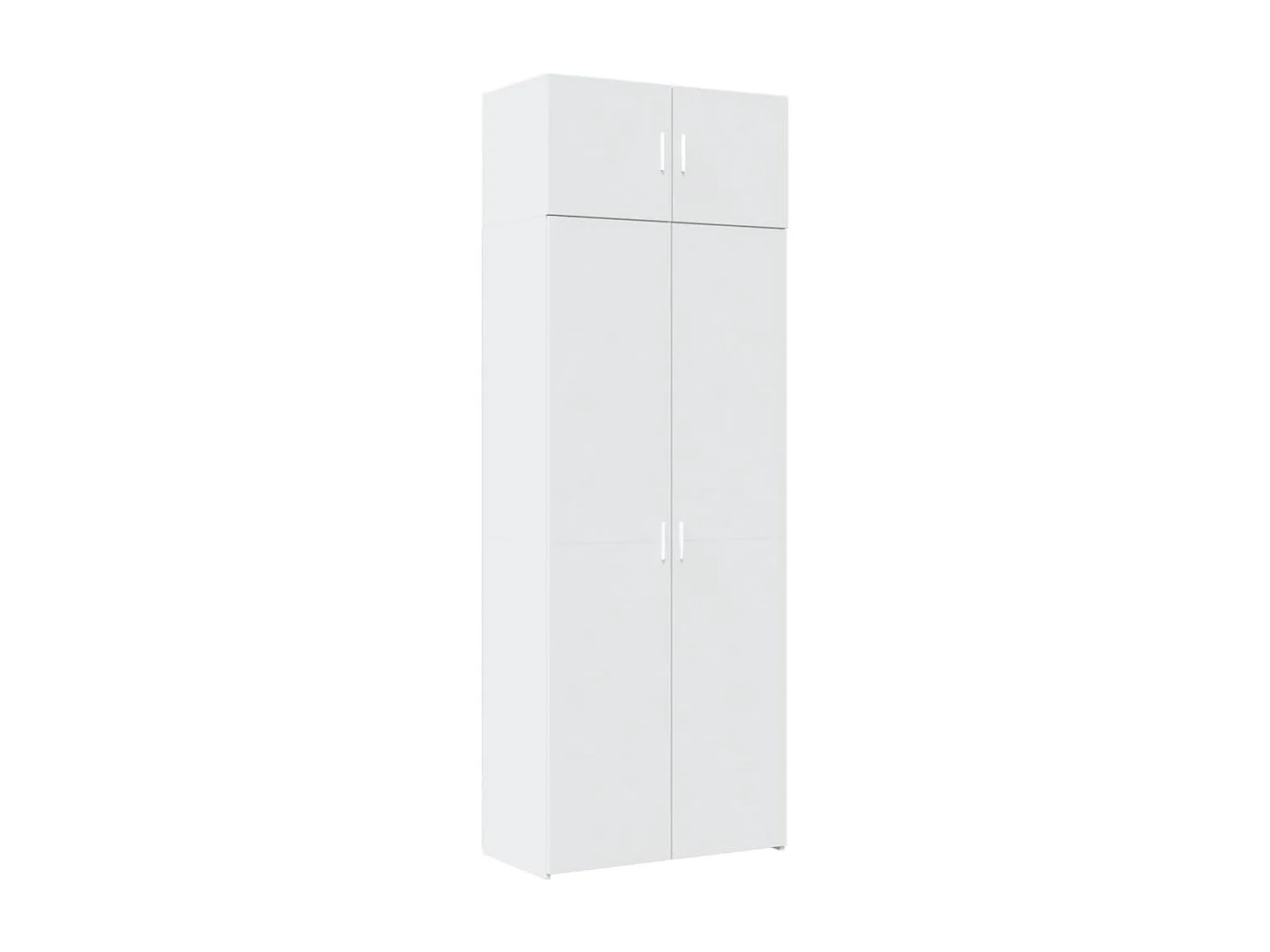 Armoire de rangement blanc 80x42,5x225 cm bois d'ingénierie