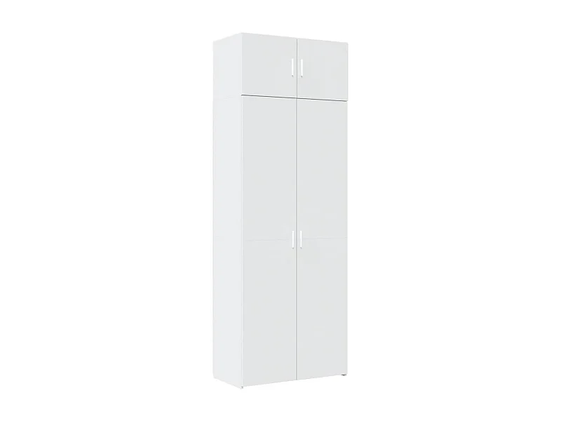 Armoire de rangement blanc 80x42,5x225 cm bois d'ingénierie