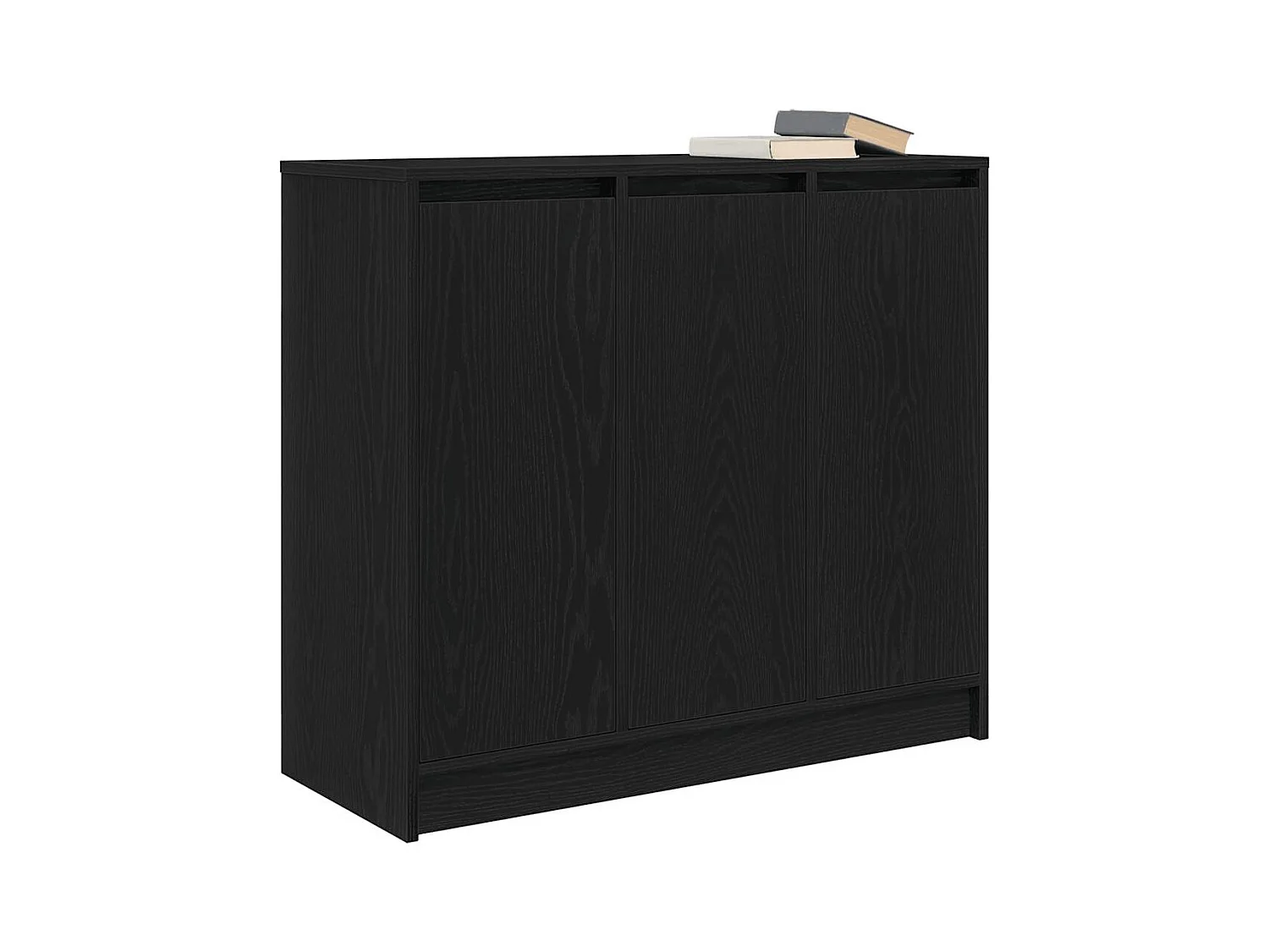 Buffet chêne noir 85x34x76 cm bois d'ingénierie