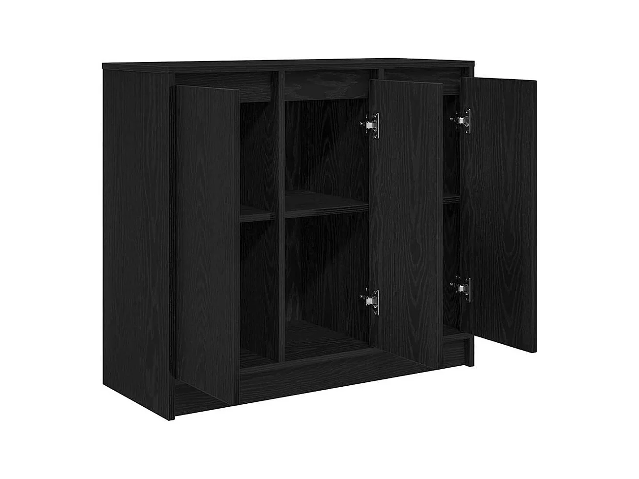 Buffet chêne noir 85x34x76 cm bois d'ingénierie