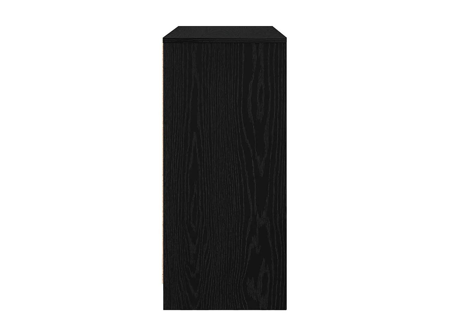 Buffet chêne noir 85x34x76 cm bois d'ingénierie