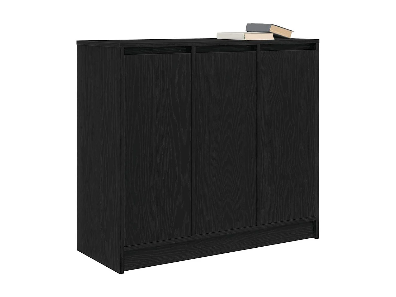Buffet chêne noir 85x34x76 cm bois d'ingénierie