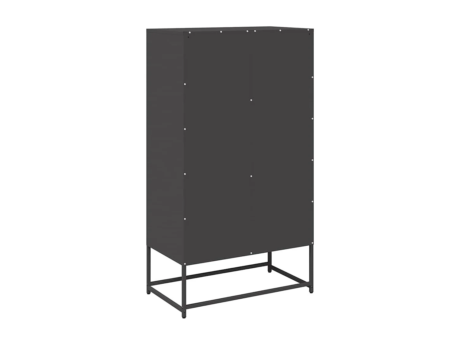 Buffet haut noir 68x39x123 cm acier