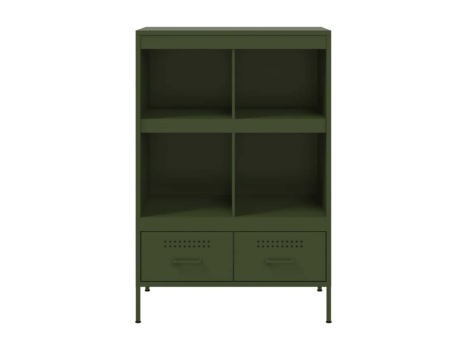 Buffet haut vert olive 68x39x101,5 cm acier