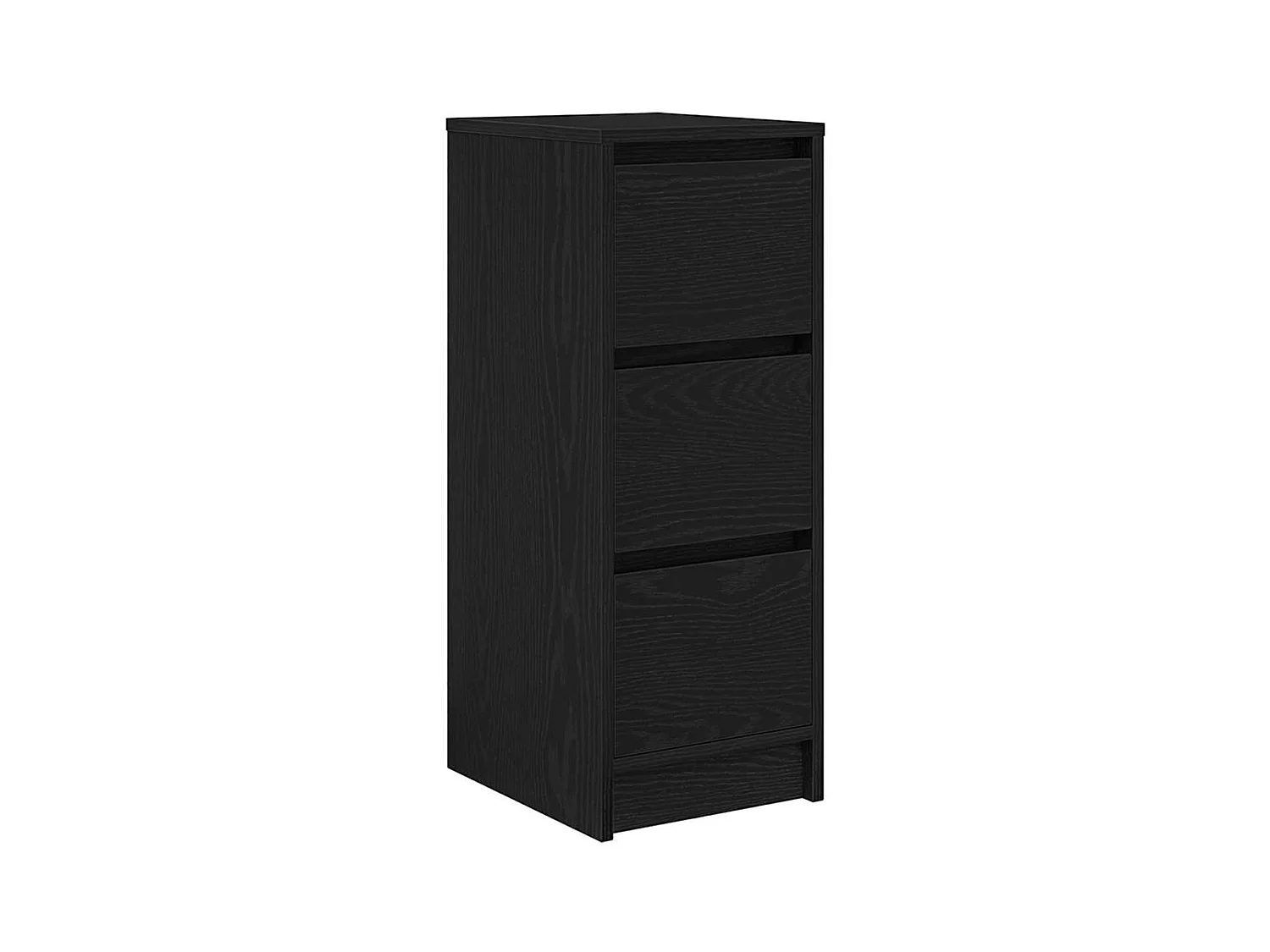 Buffet chêne noir 29,5x34x76 cm bois d'ingénierie