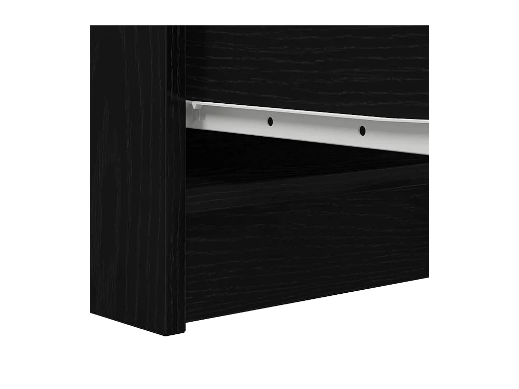 Buffet chêne noir 29,5x34x76 cm bois d'ingénierie