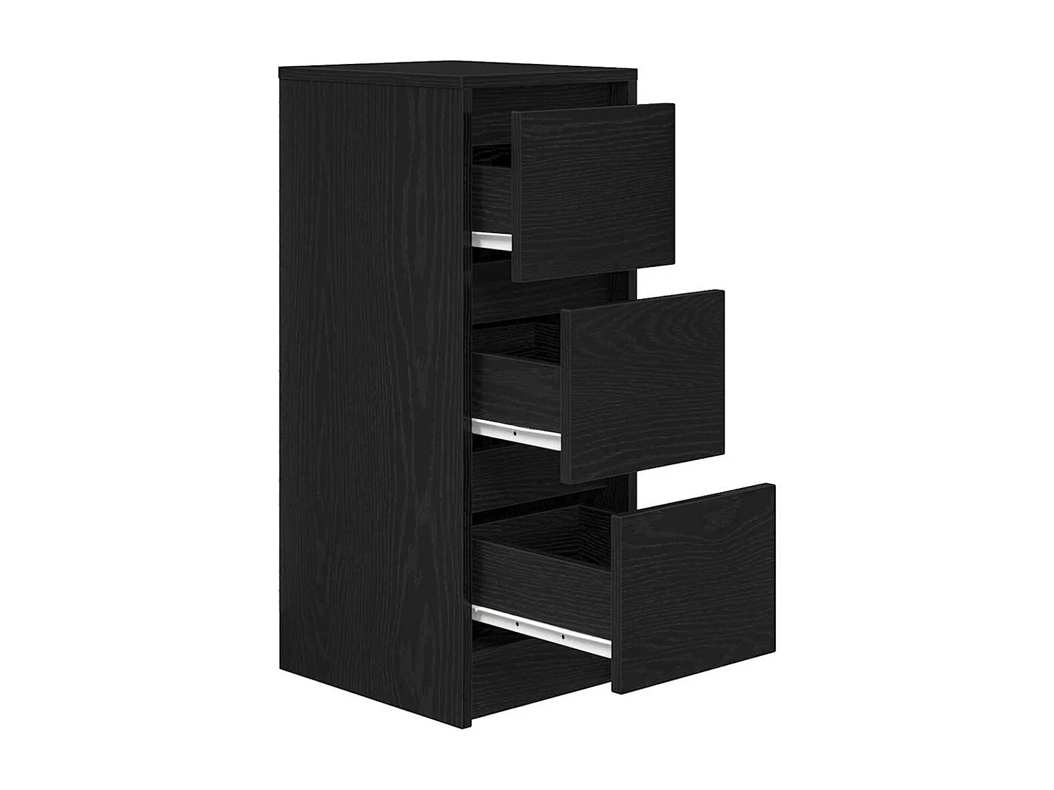 Buffet chêne noir 29,5x34x76 cm bois d'ingénierie