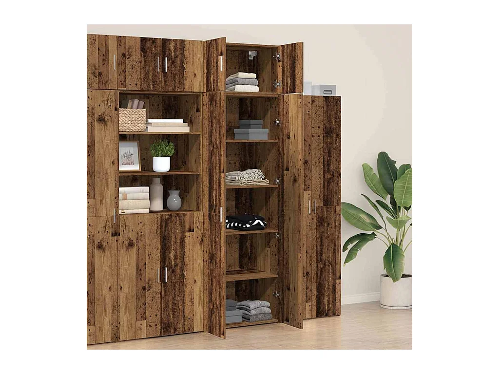 Armoire de rangement Bois ancien 70x42,5x225 cm Bois d'ingénierie