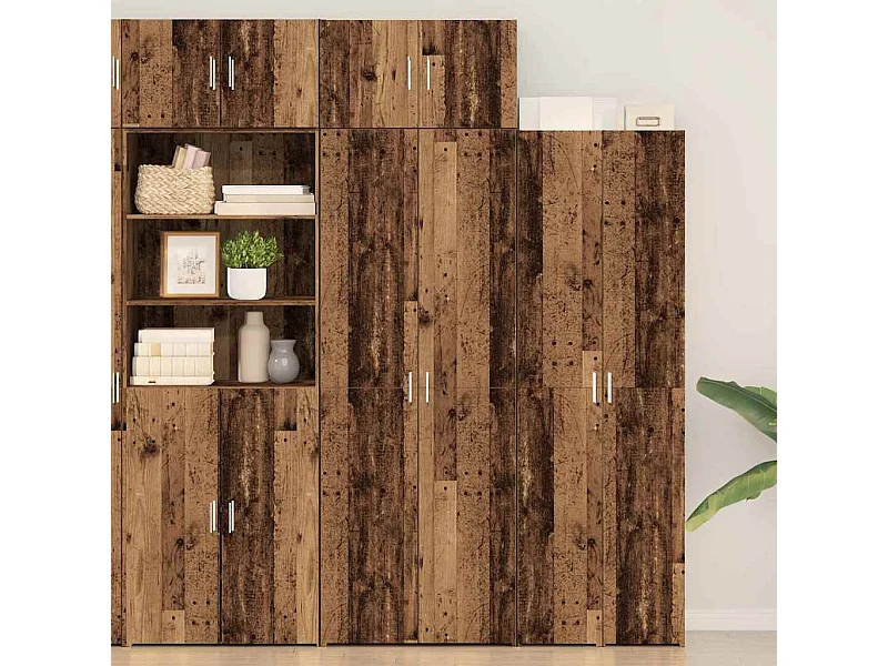 Aufbewahrungsschrank Antikes Holz 70x42,5x225 cm Holzwerkstoff