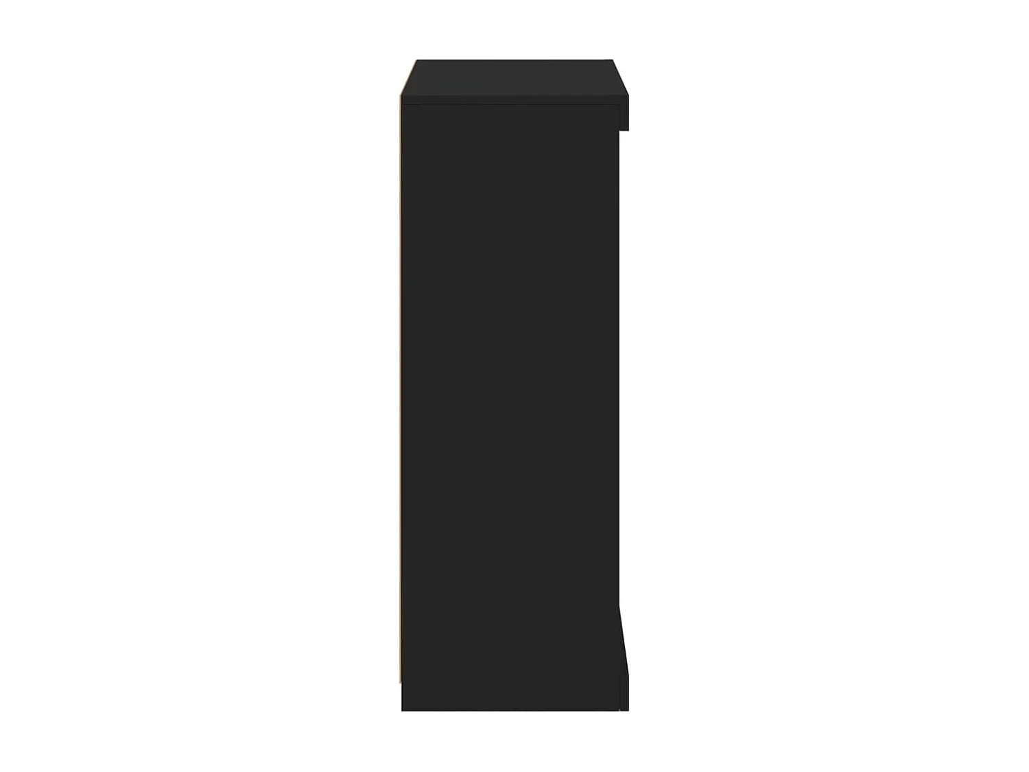 Buffet avec lumières LED noir 60,5x37x100 cm