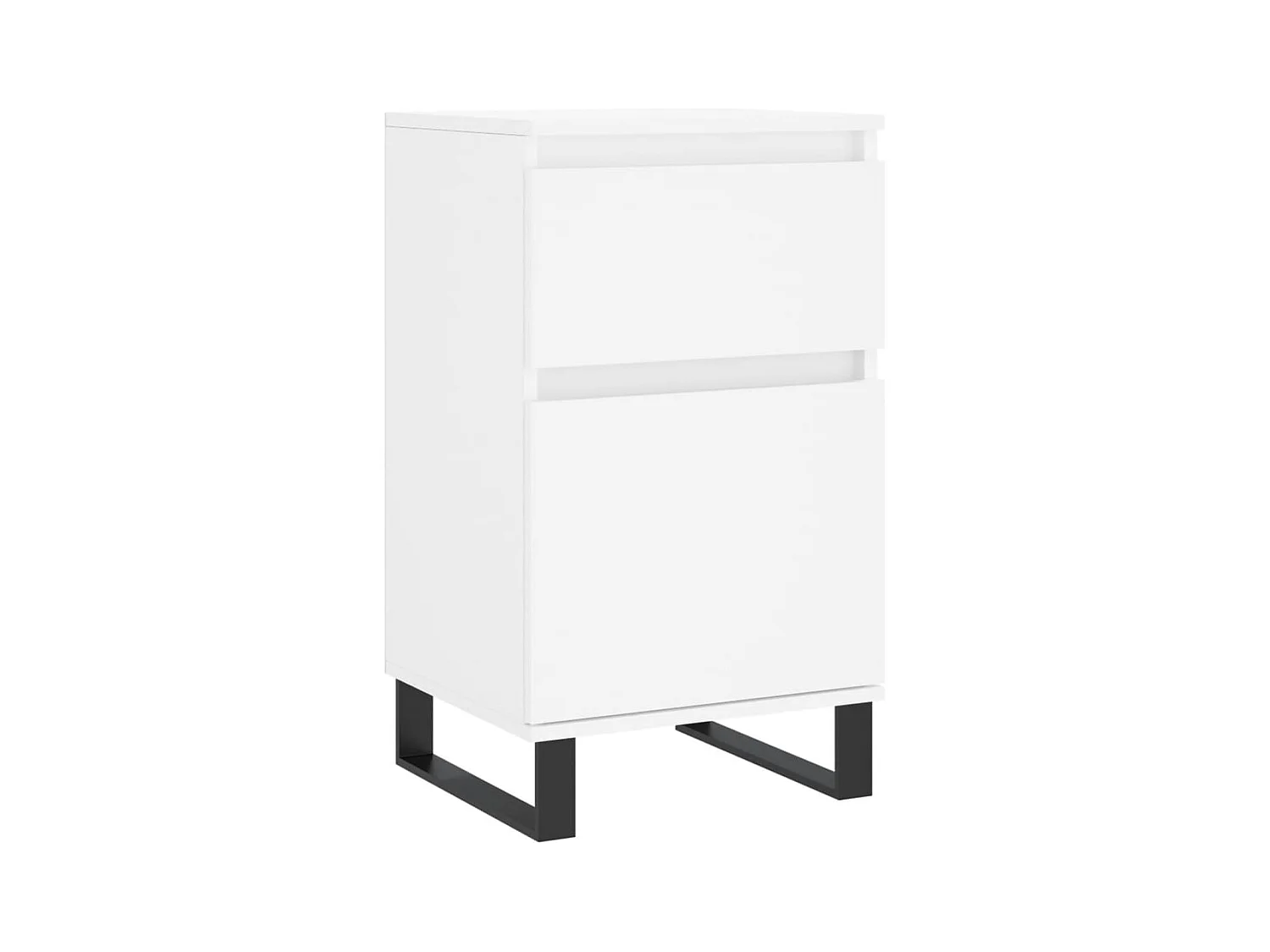 Credenze 2 pezzi bianche 40x35x70 cm in legno ingegnerizzato