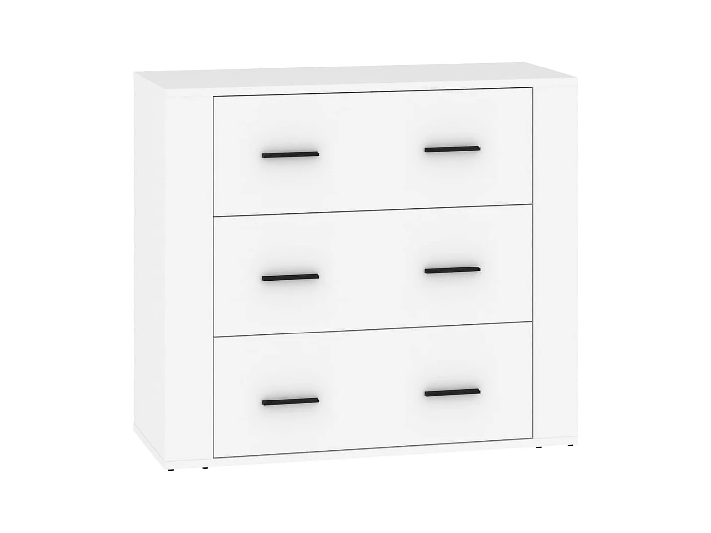 Buffets 3 pcs Blanc Bois d'ingénierie