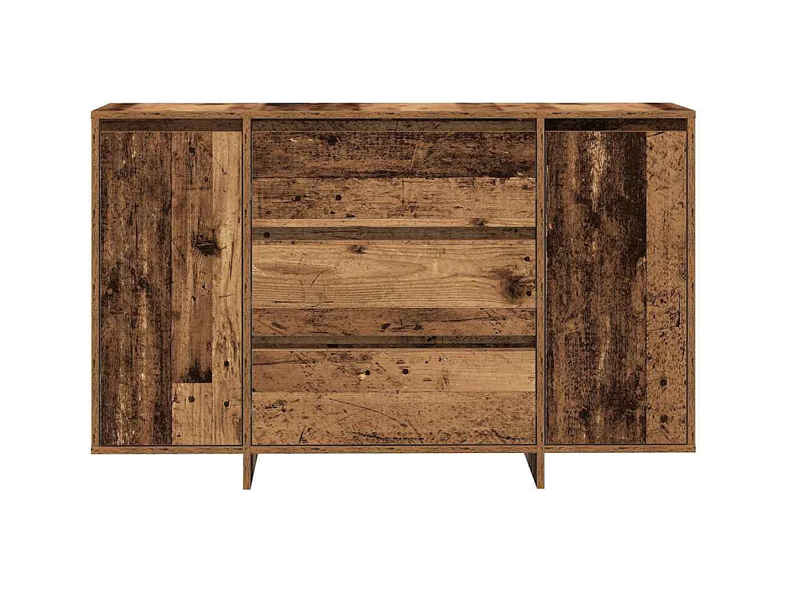 Buffet en bois vieilli 120x41x75 cm en bois d'ingénierie
