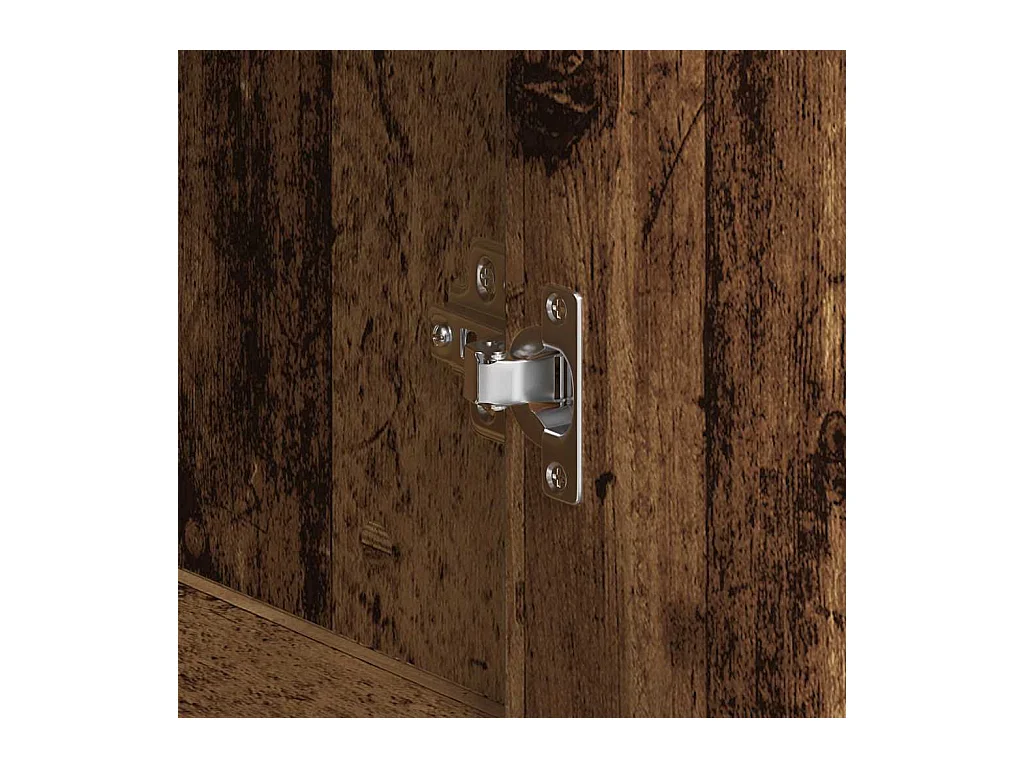 Buffet en bois vieilli 120x41x75 cm en bois d'ingénierie