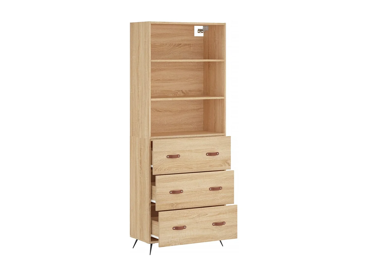 Buffet haut Chêne sonoma 69,5x34x180 cm Bois d'ingénierie