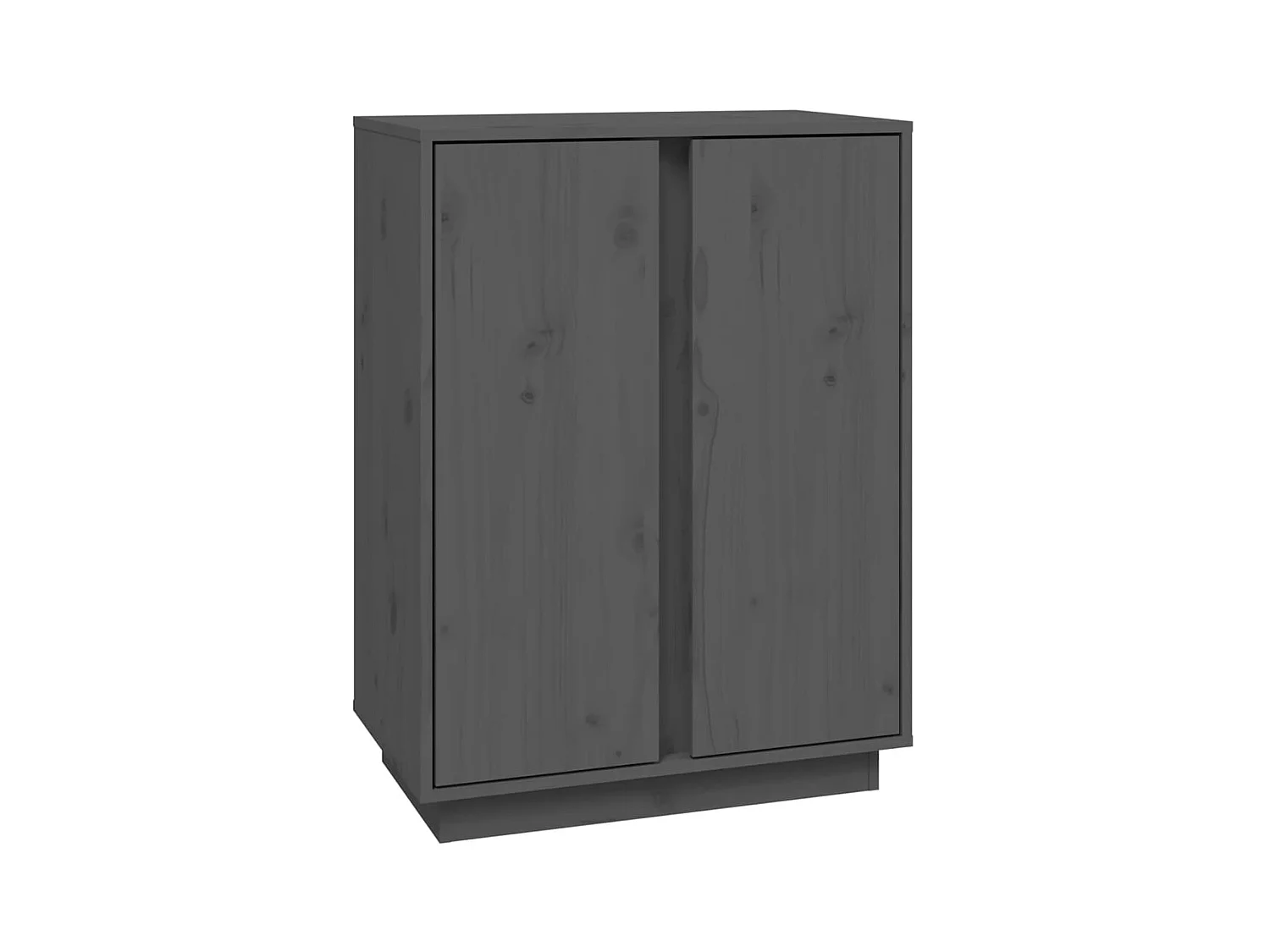 Buffet Gris 60x35x80 cm Bois massif de pin