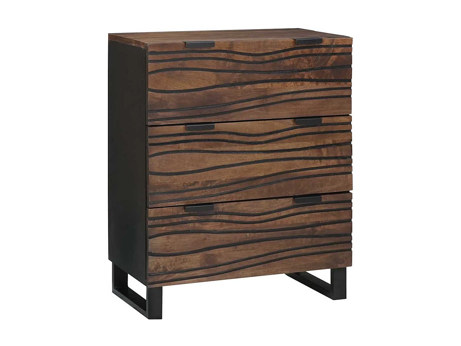 Aparadores con cajón con almacenaje 2 piezas Marrón Medio Madera maciza