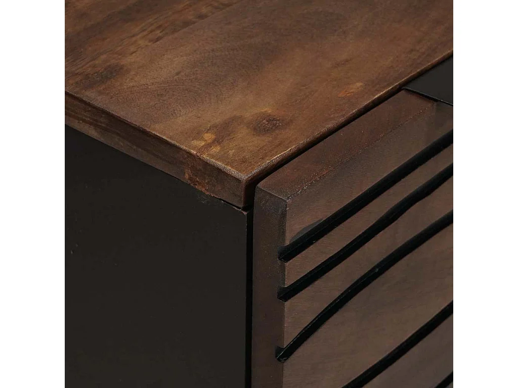 Aparadores con cajón con almacenaje 2 piezas Marrón Medio Madera maciza