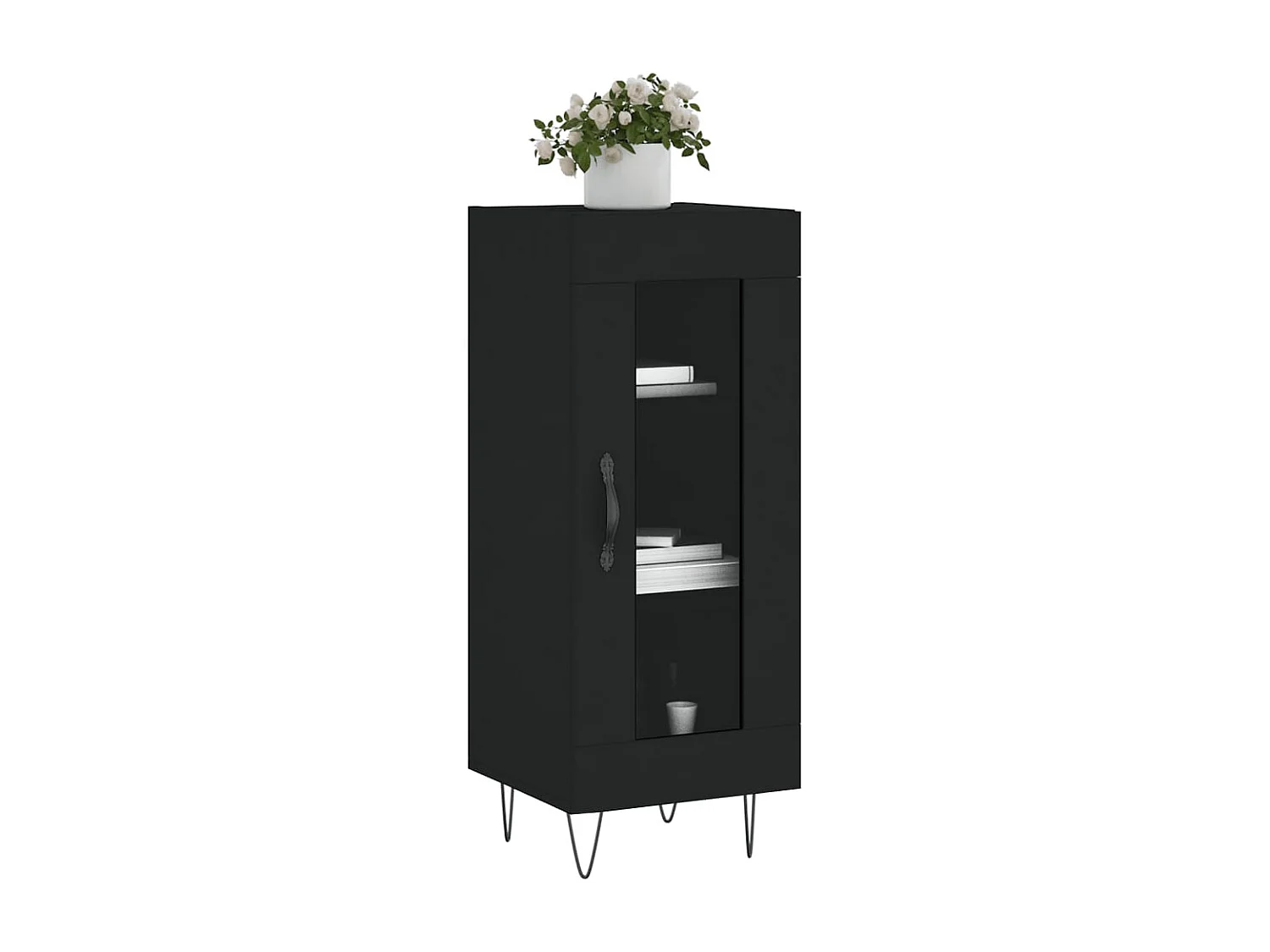 Buffet Noir 34,5x34x90 cm Bois d'ingénierie