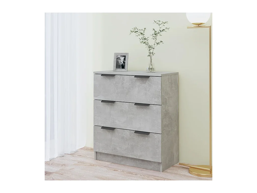 Betongraues Sideboard 60 x 30 x 70 cm Holzwerkstoff