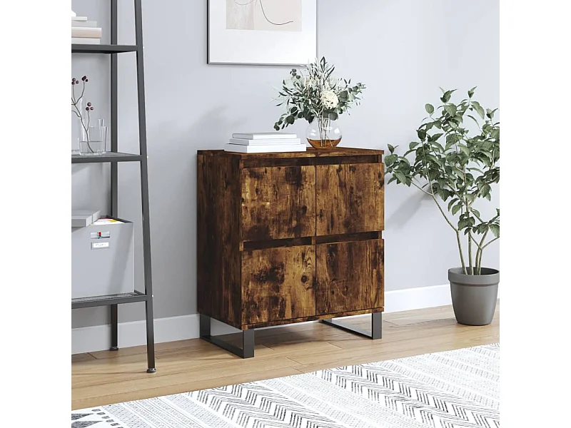 Credenza in rovere affumicato 60x35x70 cm in legno ingegnerizzato