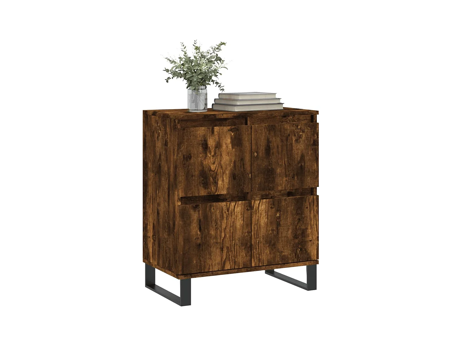 Credenza in rovere affumicato 60x35x70 cm in legno ingegnerizzato