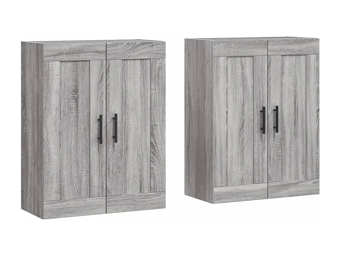 2-delige wandkasten Sonoma grijs bewerkt hout