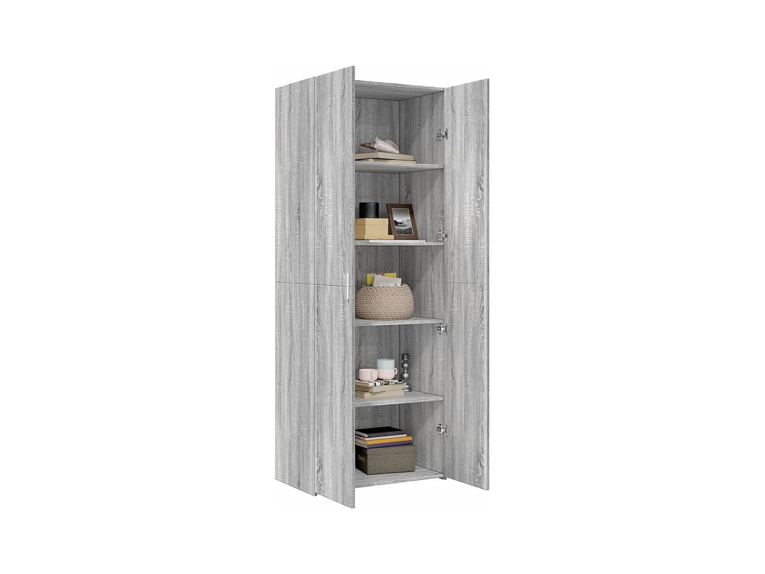 Buffet haut sonoma gris 70x42,5x185 cm bois d'ingénierie