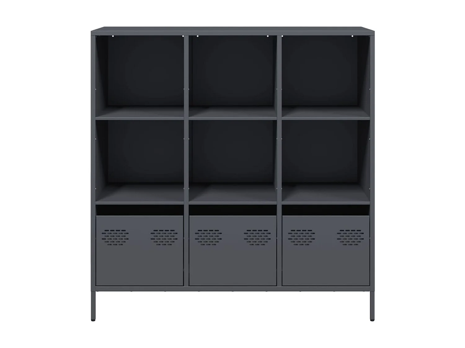 Buffet haut anthracite 101,5x39x103,5 cm acier