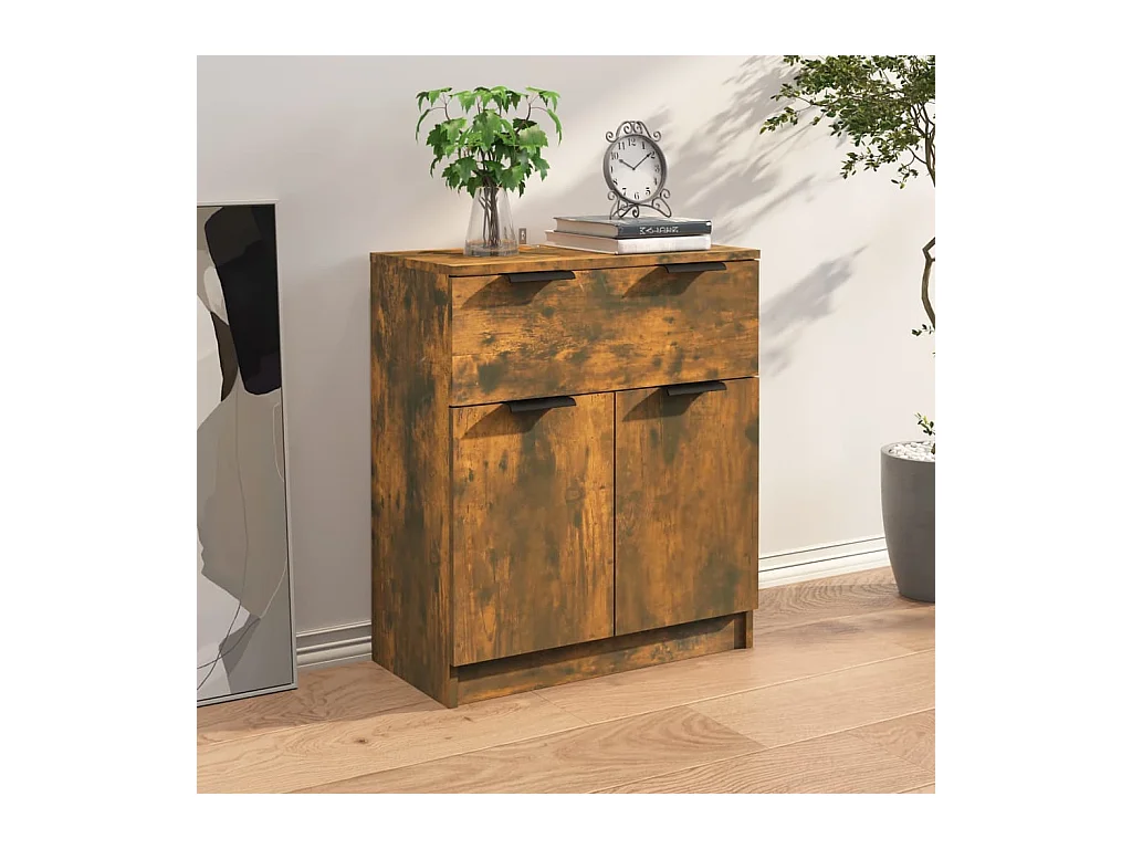 Gerookt Eiken Dressoir 60x30x70 cm Engineered Wood