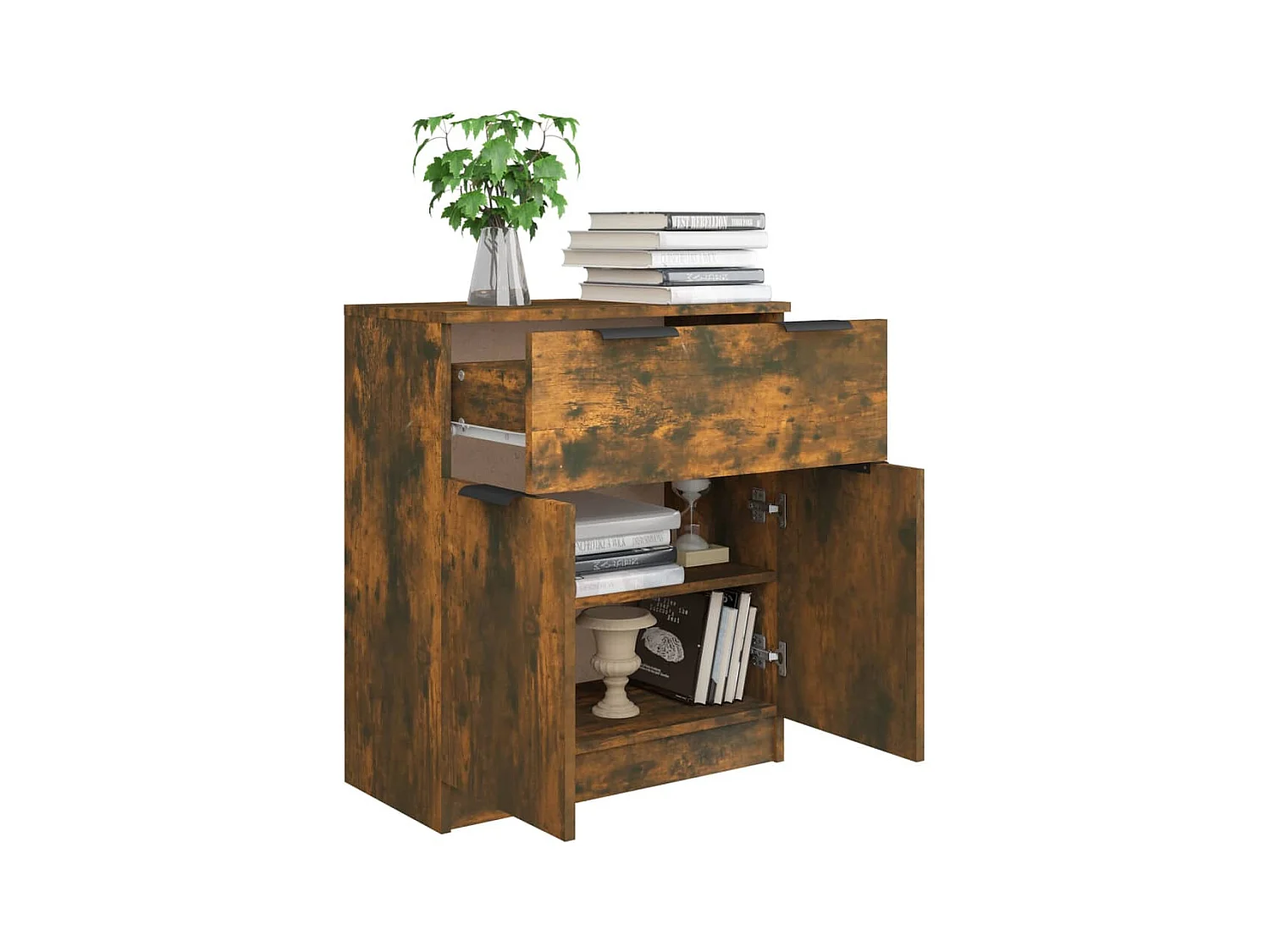 Gerookt Eiken Dressoir 60x30x70 cm Engineered Wood