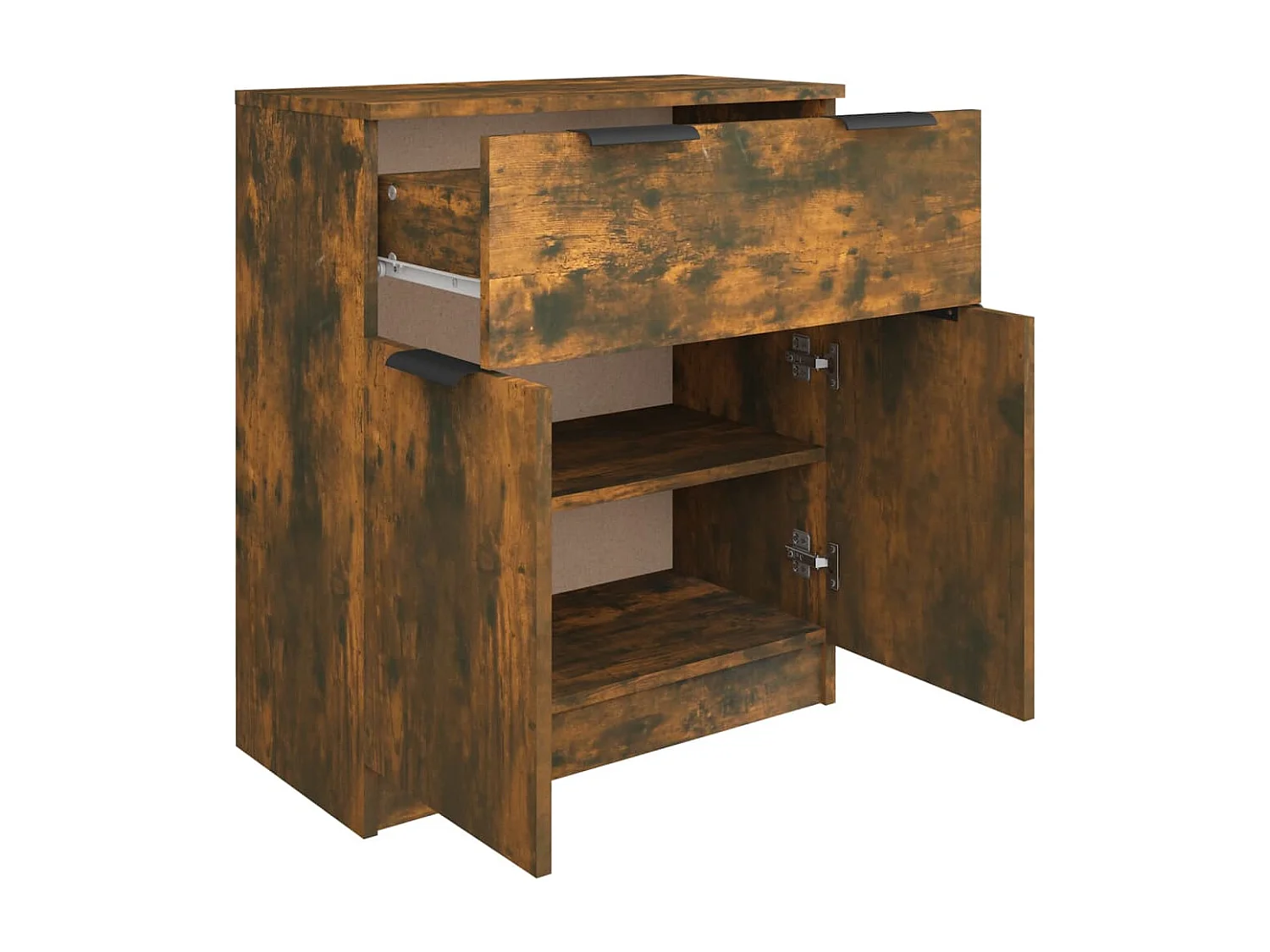 Credenza in rovere affumicato 60x30x70 cm in legno ingegnerizzato