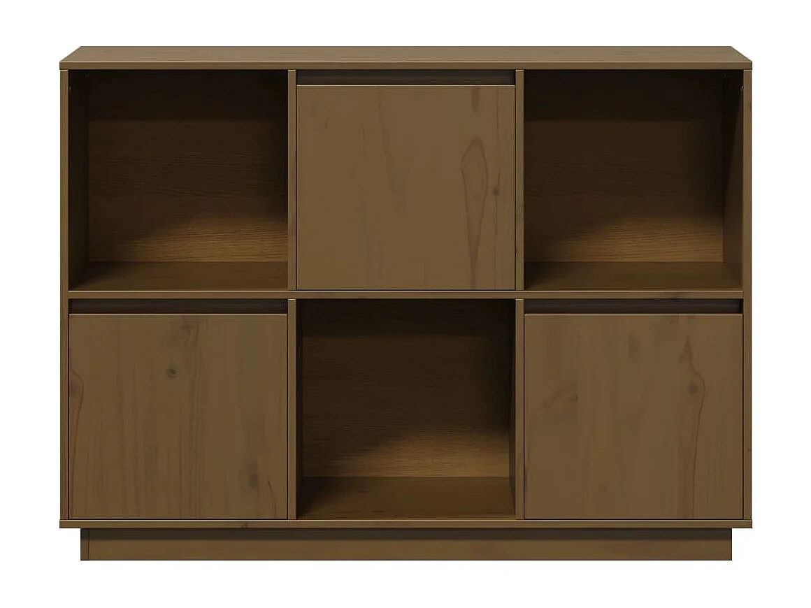 Buffet Marron miel 110,5x35x80 cm Bois massif de pin