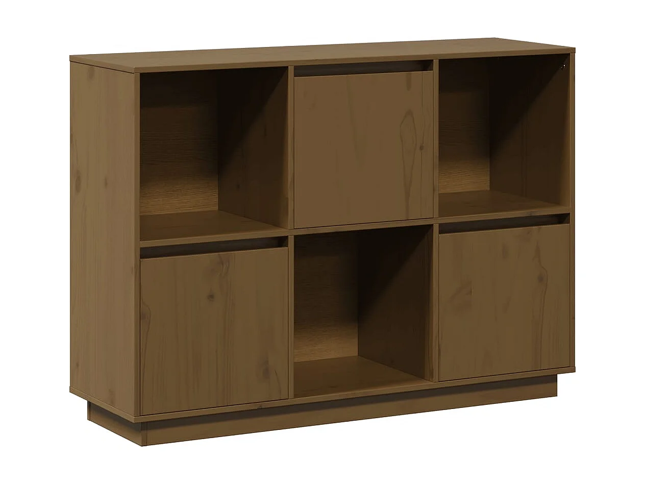 Buffet Marron miel 110,5x35x80 cm Bois massif de pin