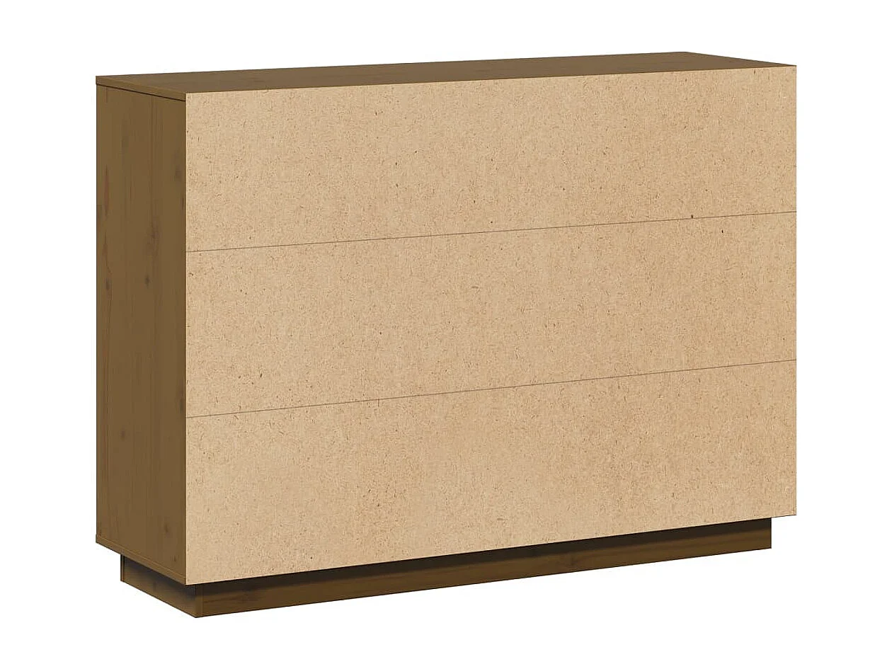 Buffet Marron miel 110,5x35x80 cm Bois massif de pin