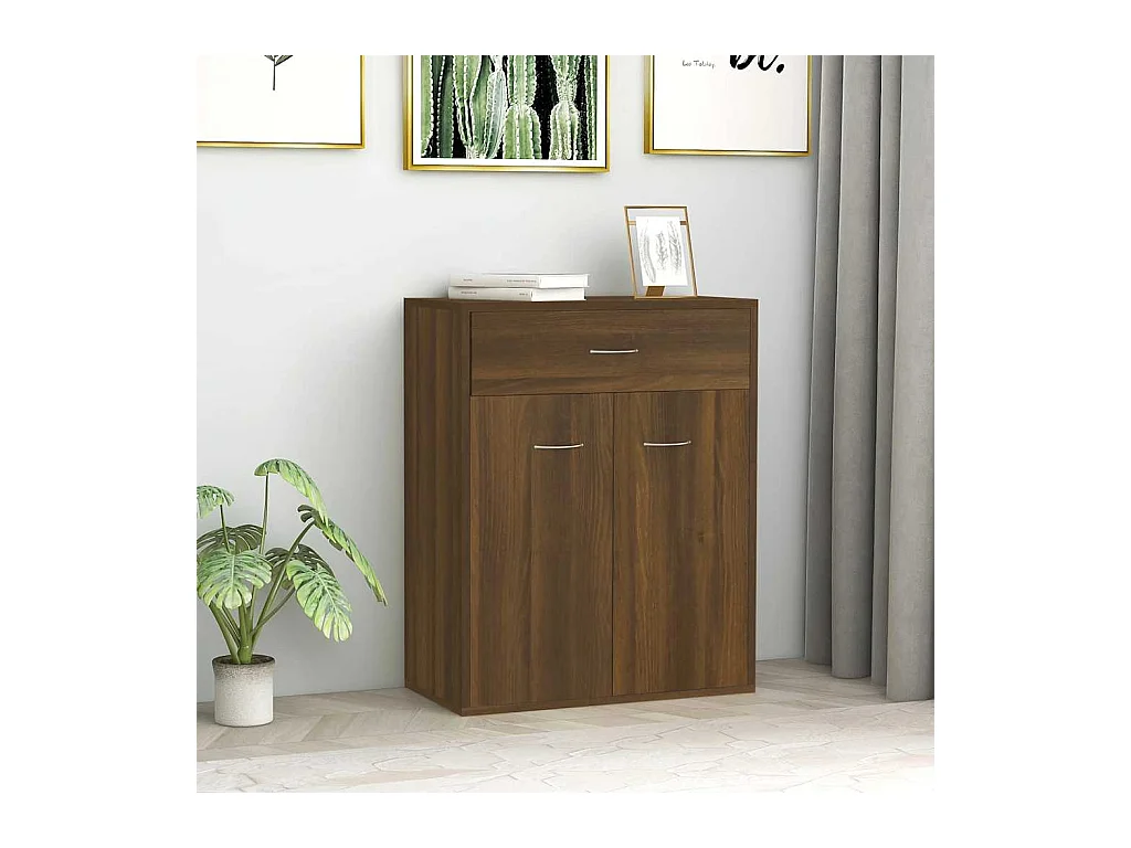 Buffet Chêne marron 60x30x75 cm Bois d'ingénierie