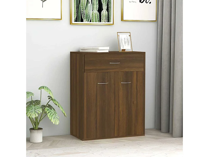 Buffet Chêne marron 60x30x75 cm Bois d'ingénierie