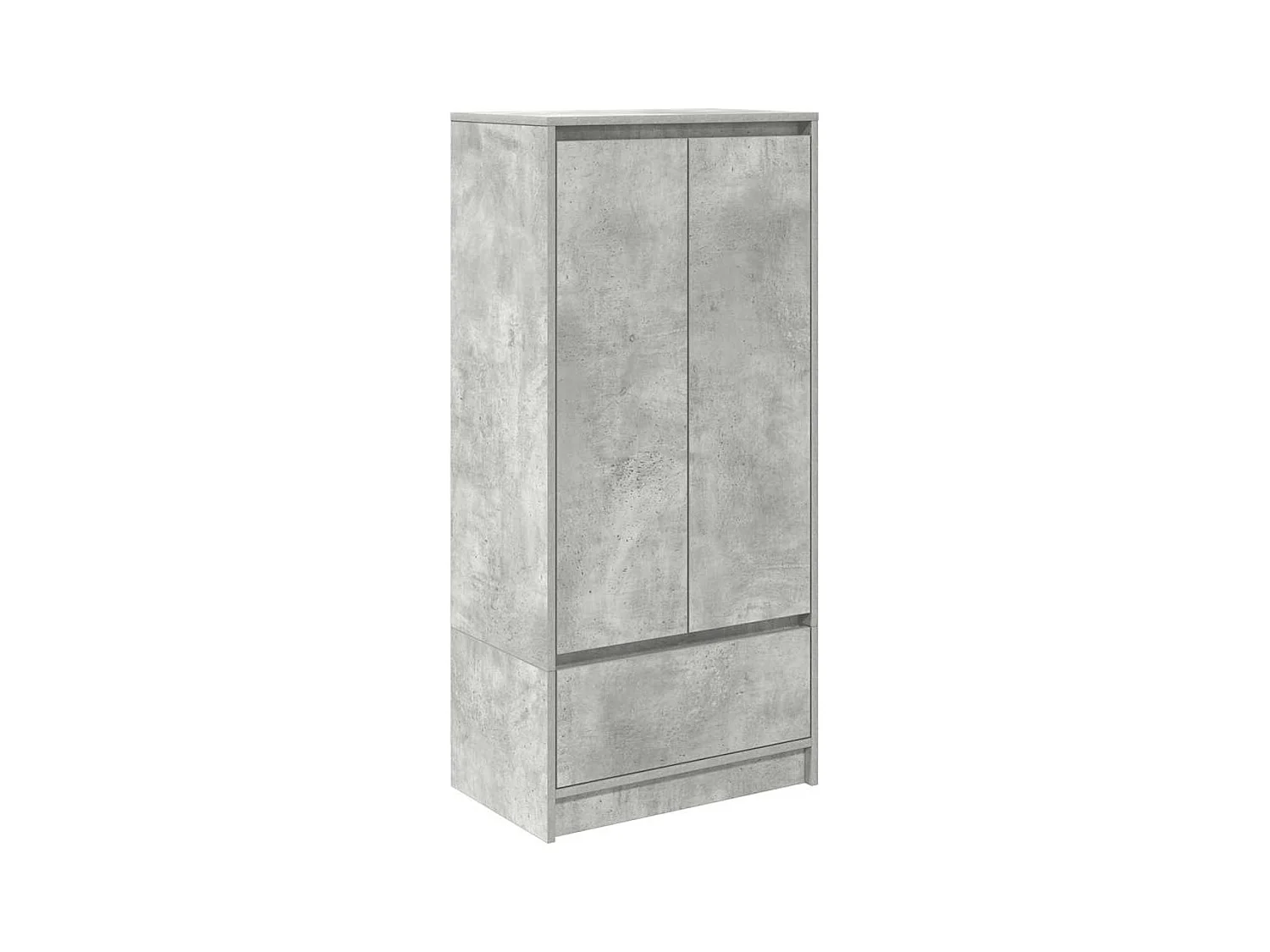 Armoire avec tiroir gris béton 55,5x34x119,5 cm bois ingénierie