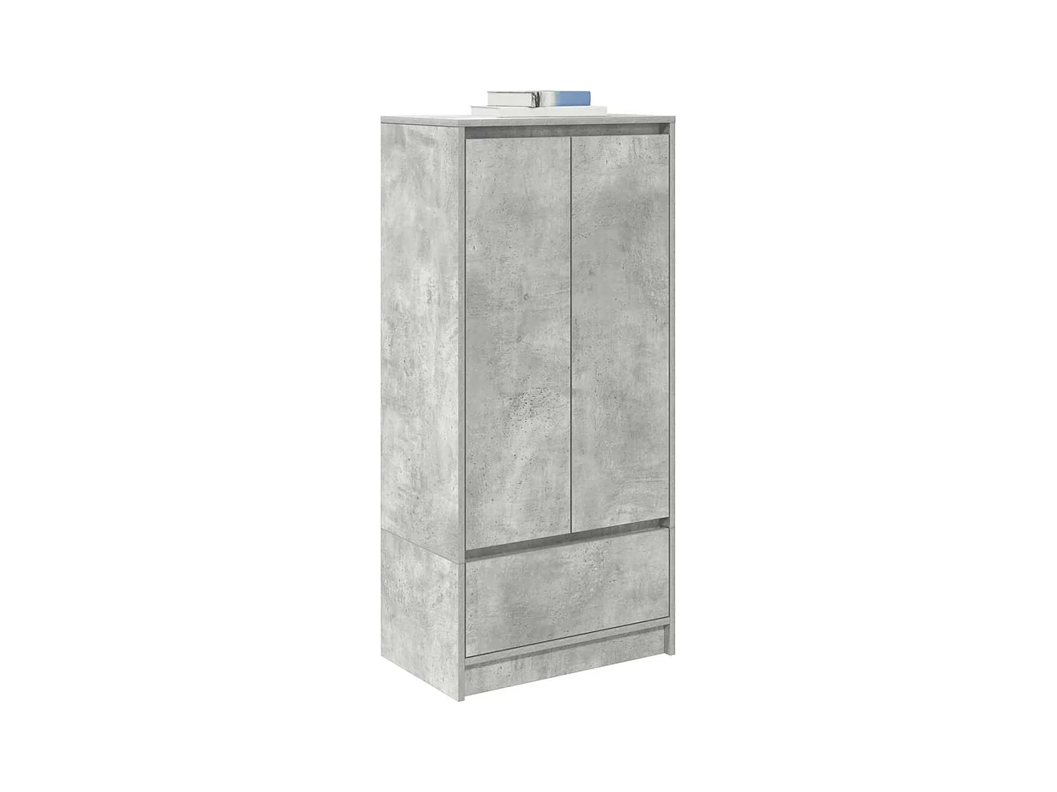 Armoire avec tiroir gris béton 55,5x34x119,5 cm bois ingénierie