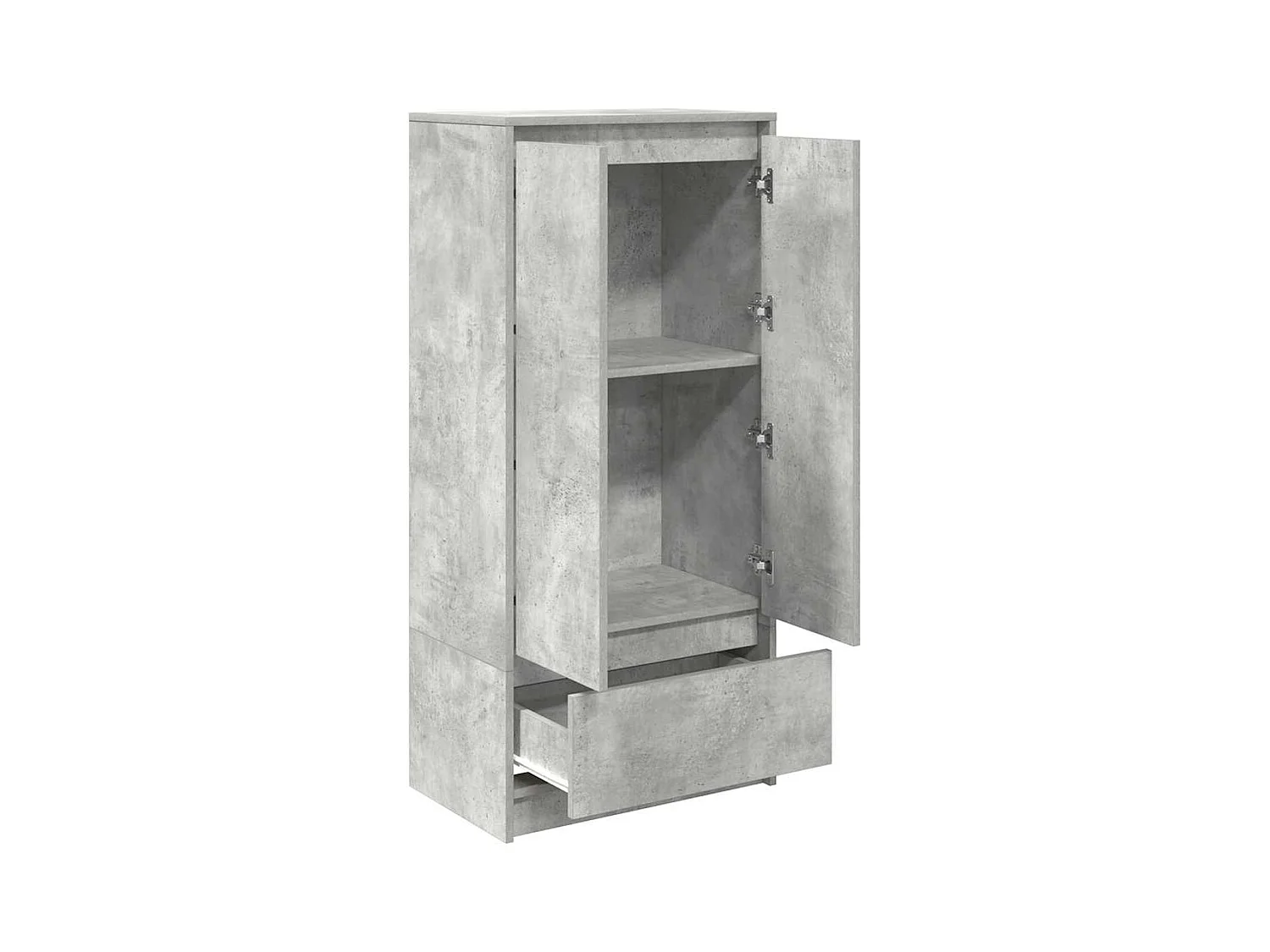 Armoire avec tiroir gris béton 55,5x34x119,5 cm bois ingénierie