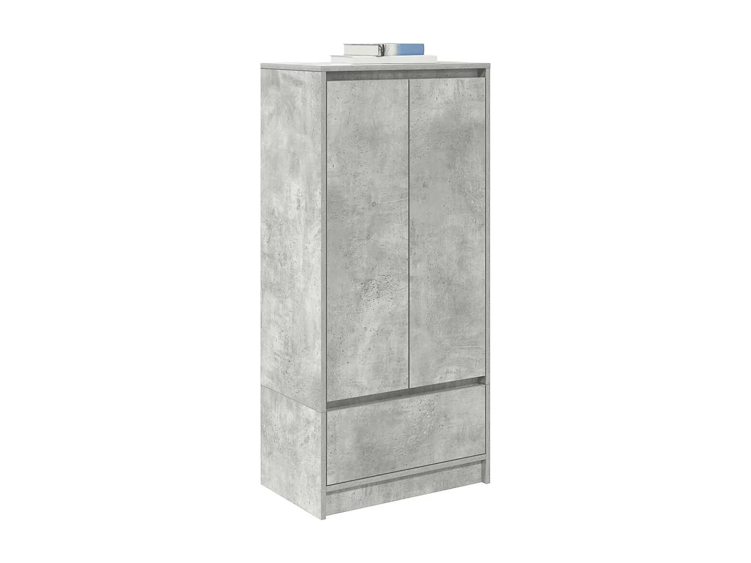 Armoire avec tiroir gris béton 55,5x34x119,5 cm bois ingénierie