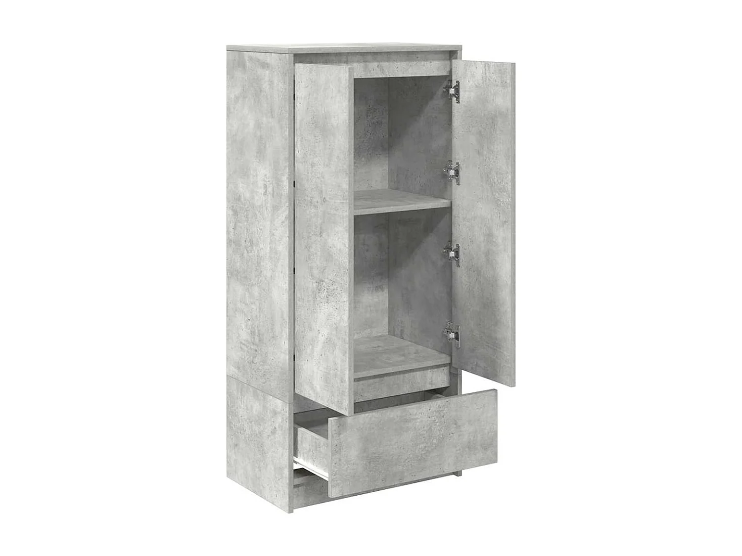 Armoire avec tiroir gris béton 55,5x34x119,5 cm bois ingénierie