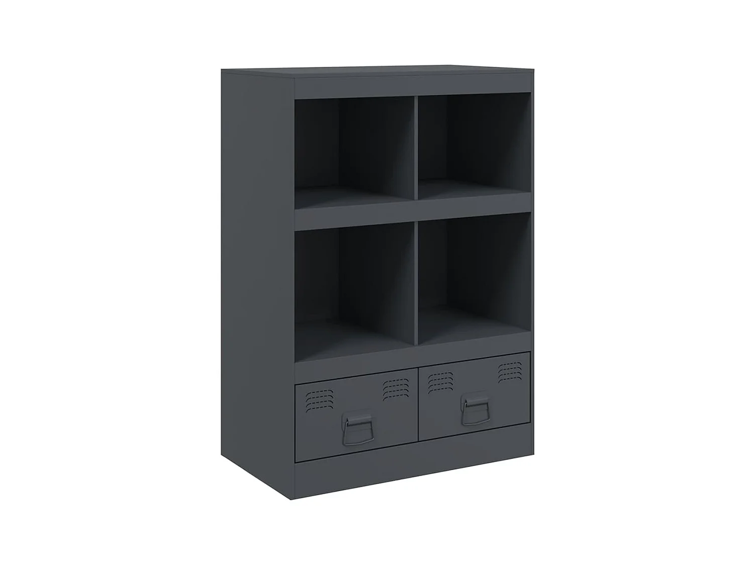 Buffet haut anthracite 67x39x95 cm acier