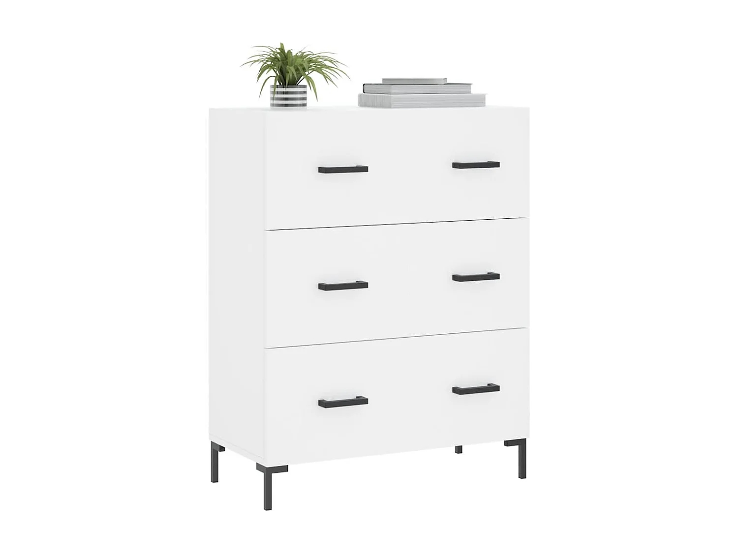 Aparador blanco 69,5x34x90 cm madera de ingeniería