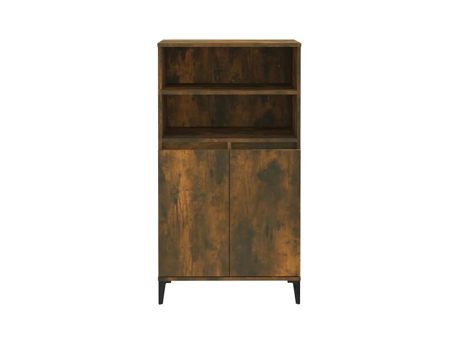 Buffet haut Chêne fumé 60x36x110 cm Bois d'ingénierie