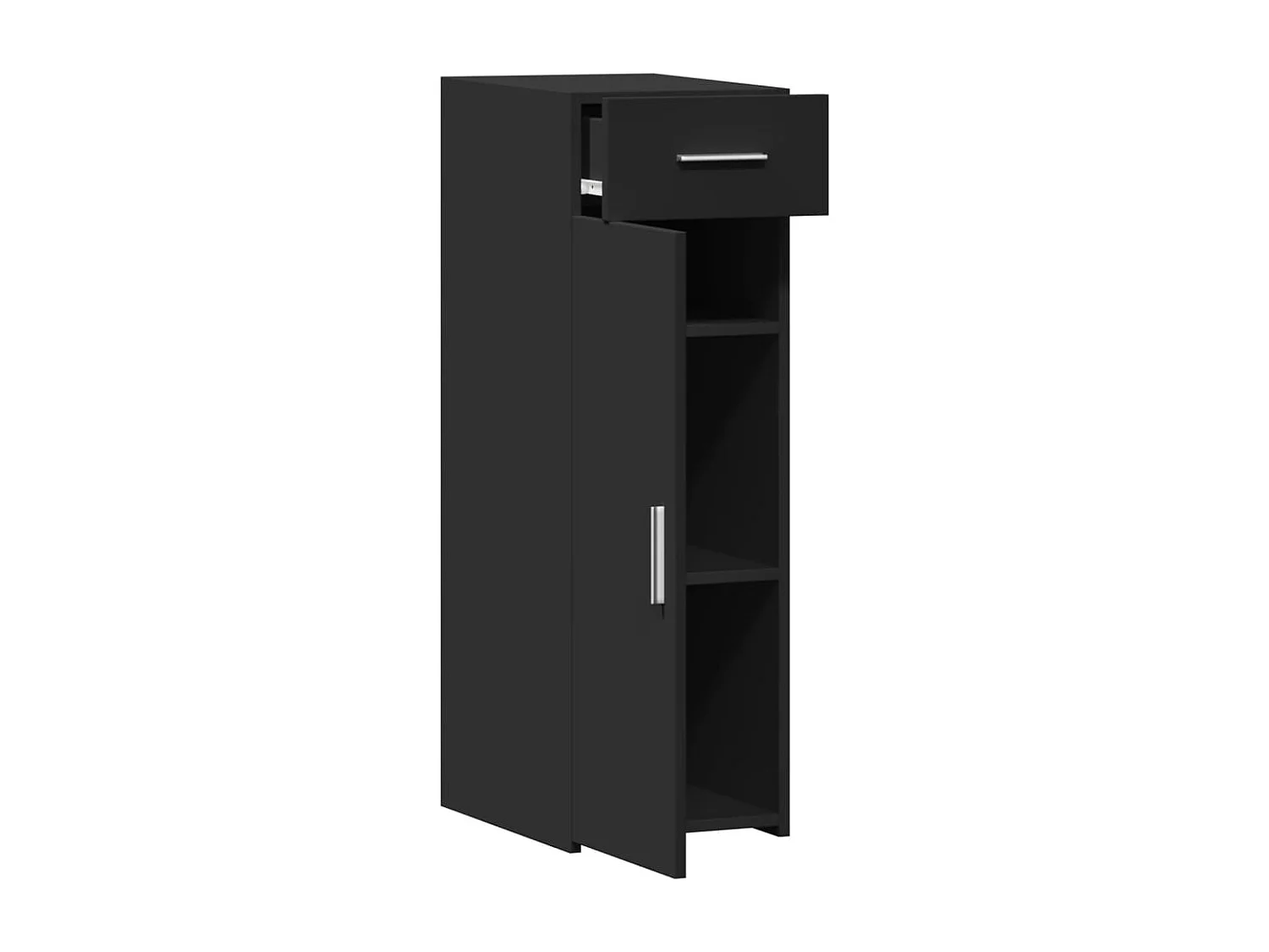 Buffet noir 30x42,5x93 cm bois d'ingénierie