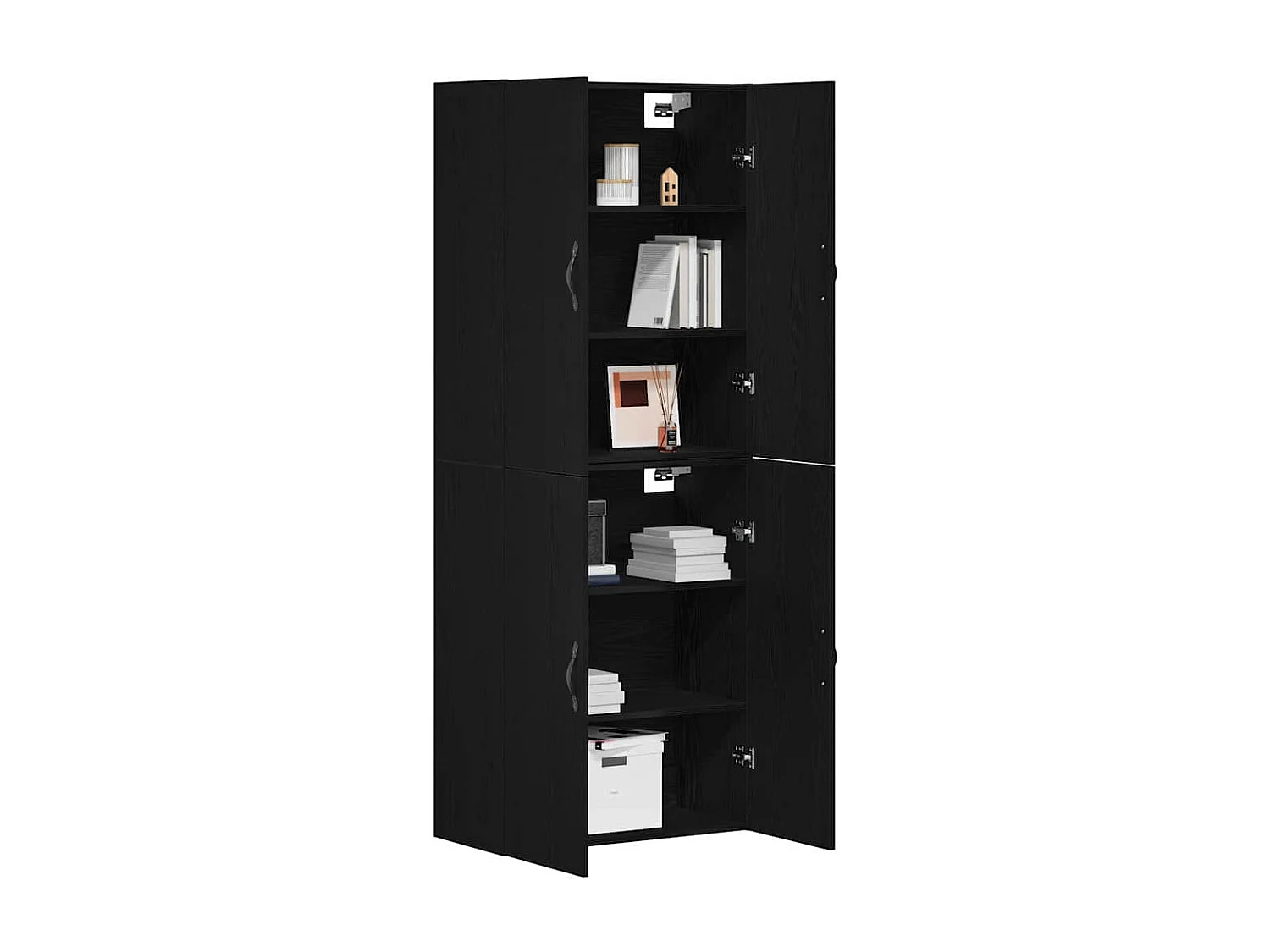 stuks zwarte eikenhouten kledingkasten 69,5x34x180 cm