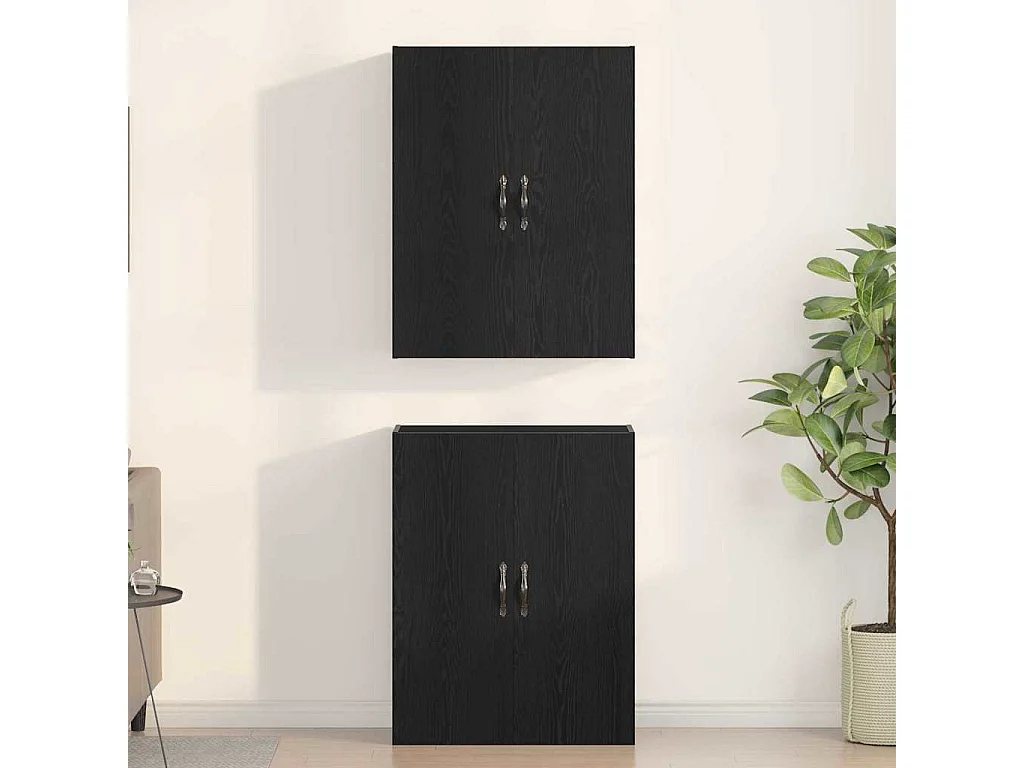 stuks zwarte eikenhouten kledingkasten 69,5x34x180 cm