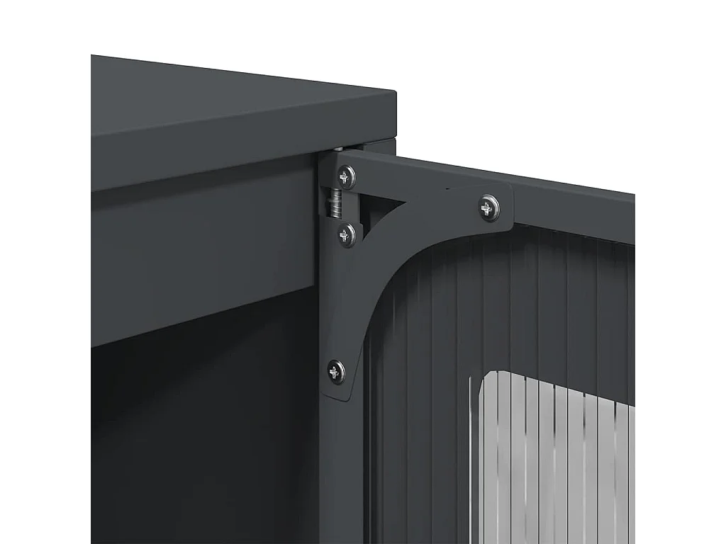 Buffet anthracite 100,5x39x107 cm acier laminé à froid